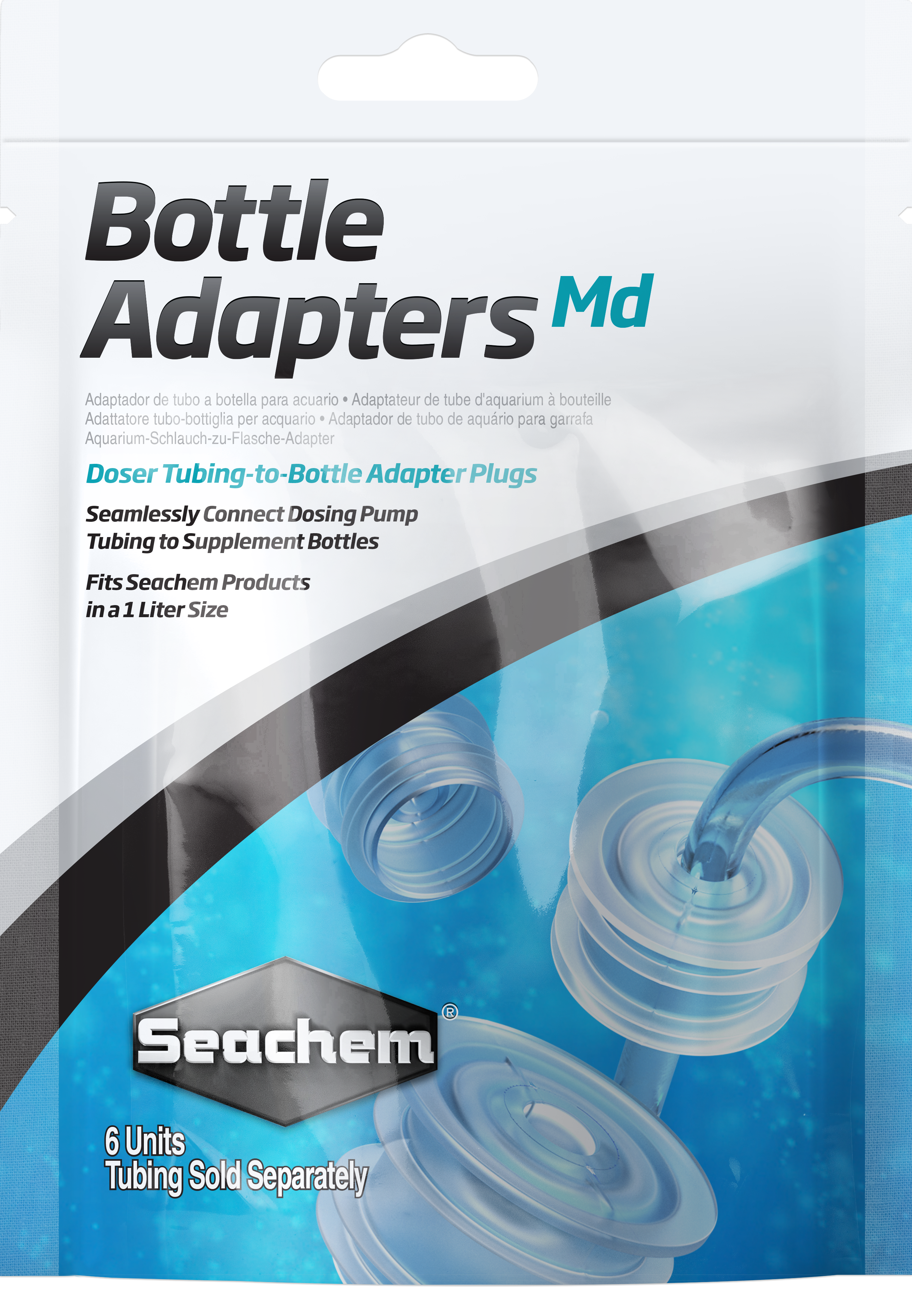 Seachem Bottle Adapters - Medium - 6 Pack