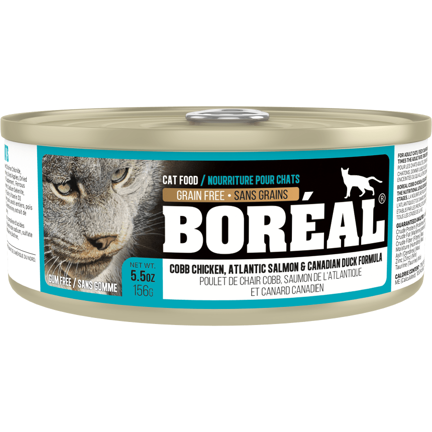 Boreal Cobb Chicken, Canadian Duck & Atlantic Salmon Wet Cat Food Can - 156g - The Pet Source