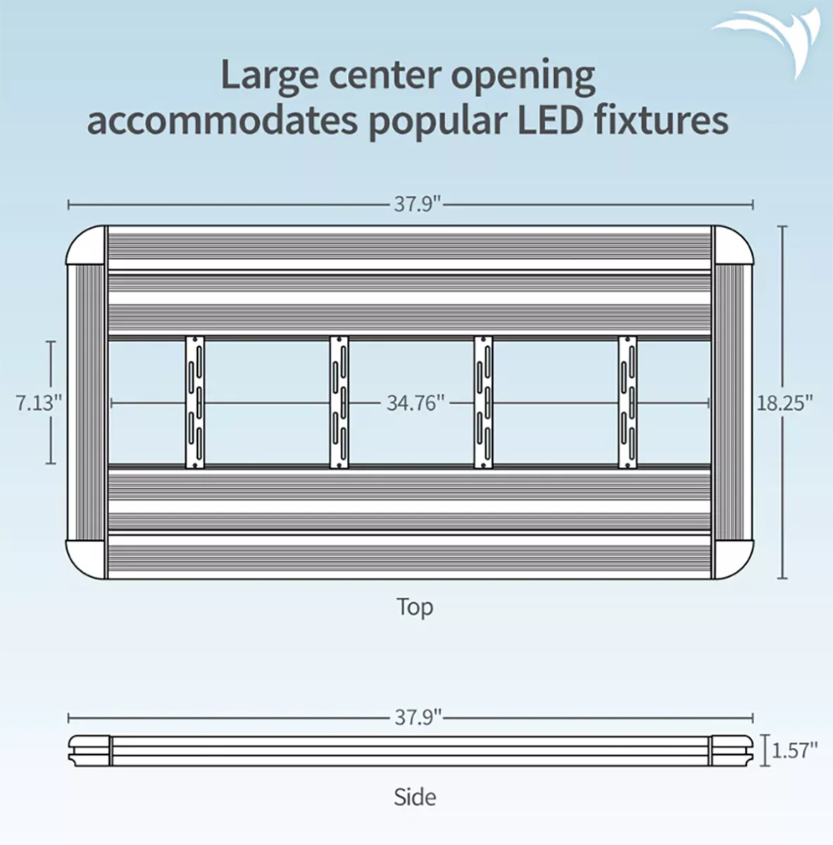 Aquatic Life T5HO G3 Hybrid 4-Lamp Light Fixture Black 36 Inch