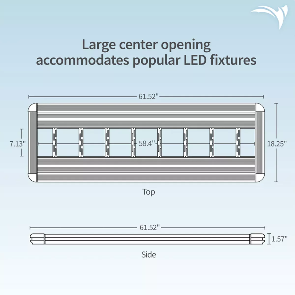 Aquatic Life T5HO G3 Hybrid 4-Lamp Light Fixture Black 61 Inch