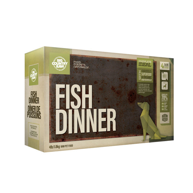 Big Country Raw Fish Dinner Carton Raw Frozen Dog Food - 4lb