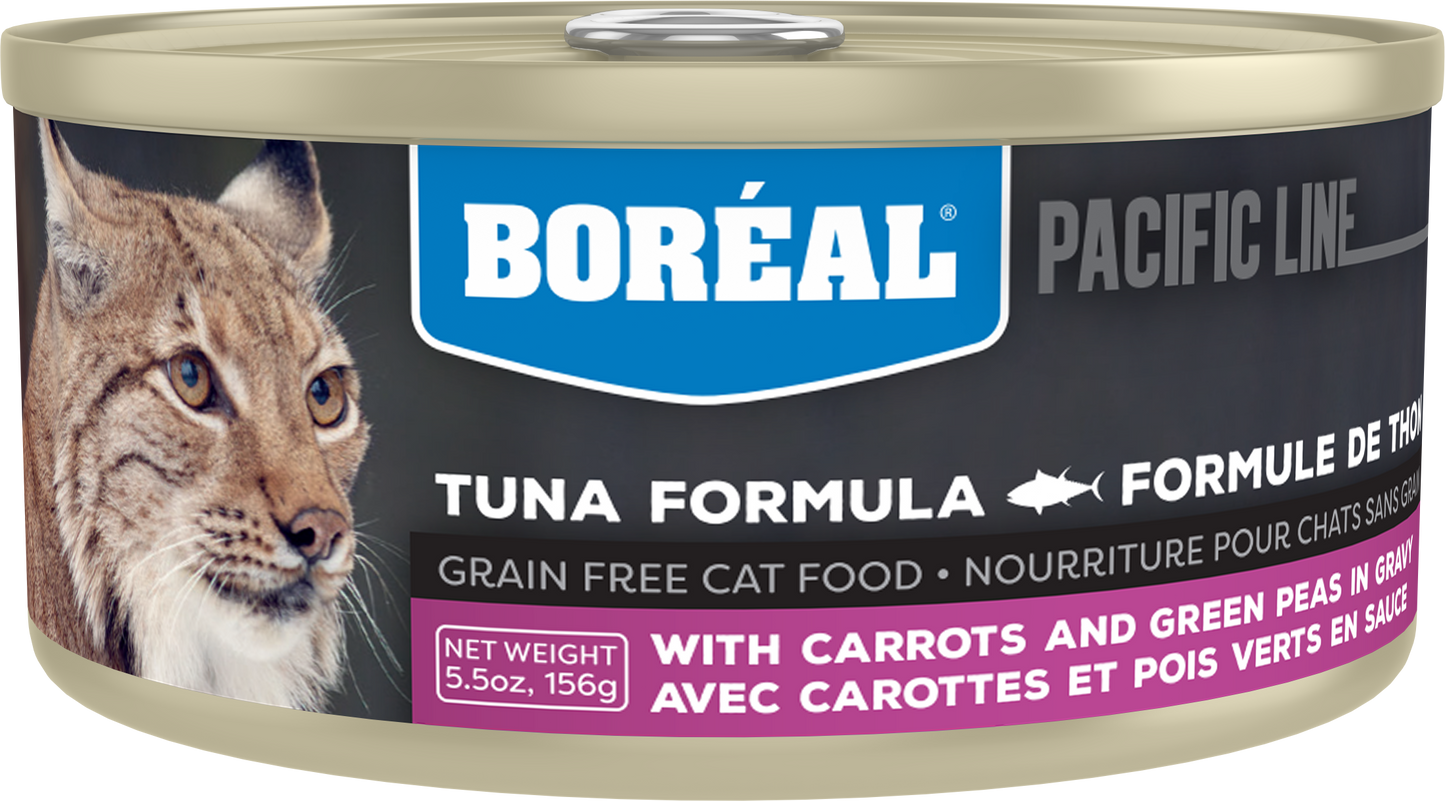 Boreal Red Tuna, Carrot & Green Pea in Gravy Wet Cat Food Can - 156g