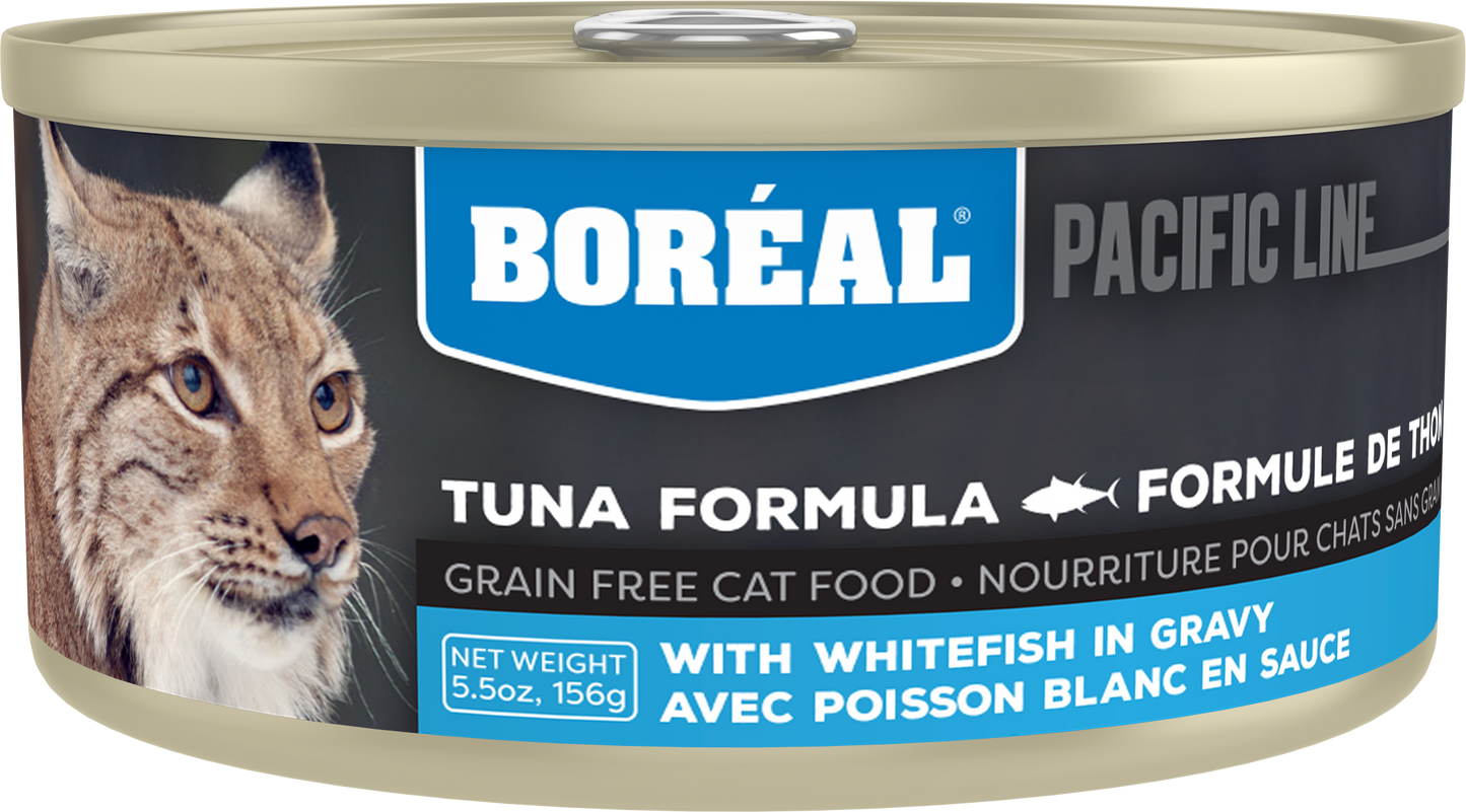 Boreal Red Tuna With Whitefish in Gravy Wet Cat Food Can - 156g