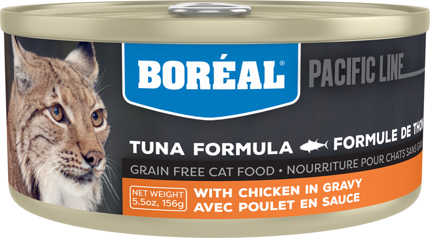 Boreal Red Tuna With Chicken in Gravy Wet Cat Food Can - 156g