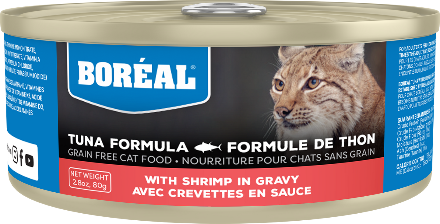 Boreal Red Tuna With Shrimp in Gravy Wet Cat Food Can - 80g