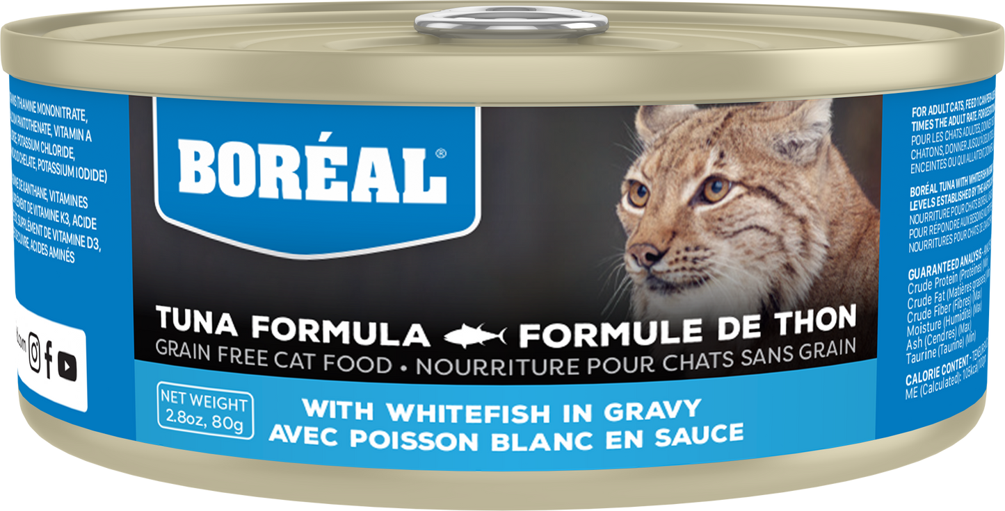 Boreal Red Tuna With Whitefish in Gravy Wet Cat Food Can - 80g