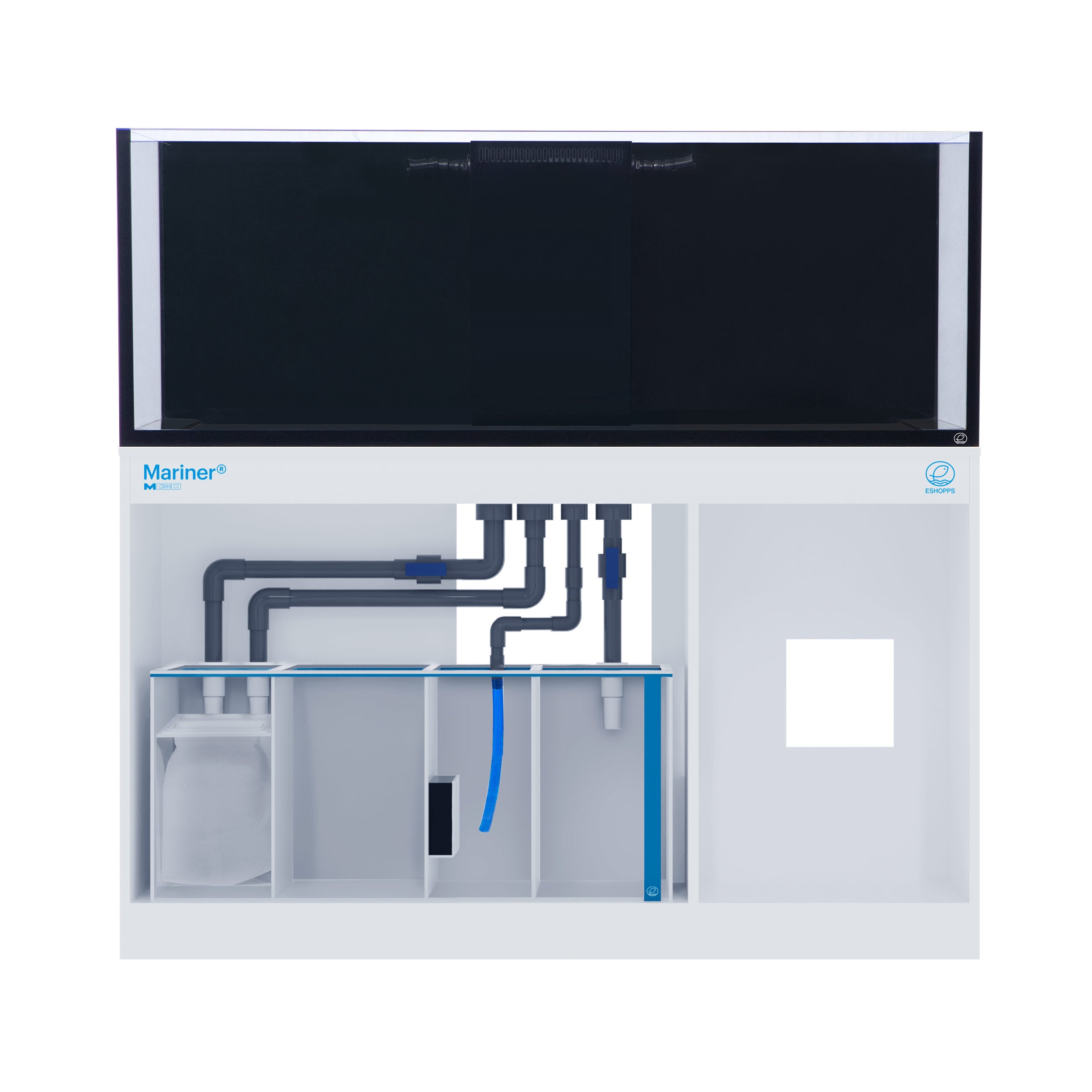 Eshopps Mariner M130 Aquarium w/Stand - White