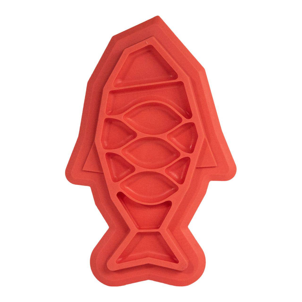 Petstages Fishie Fun Feed Mat Cat Slow Feeder Pink - The Pet Source