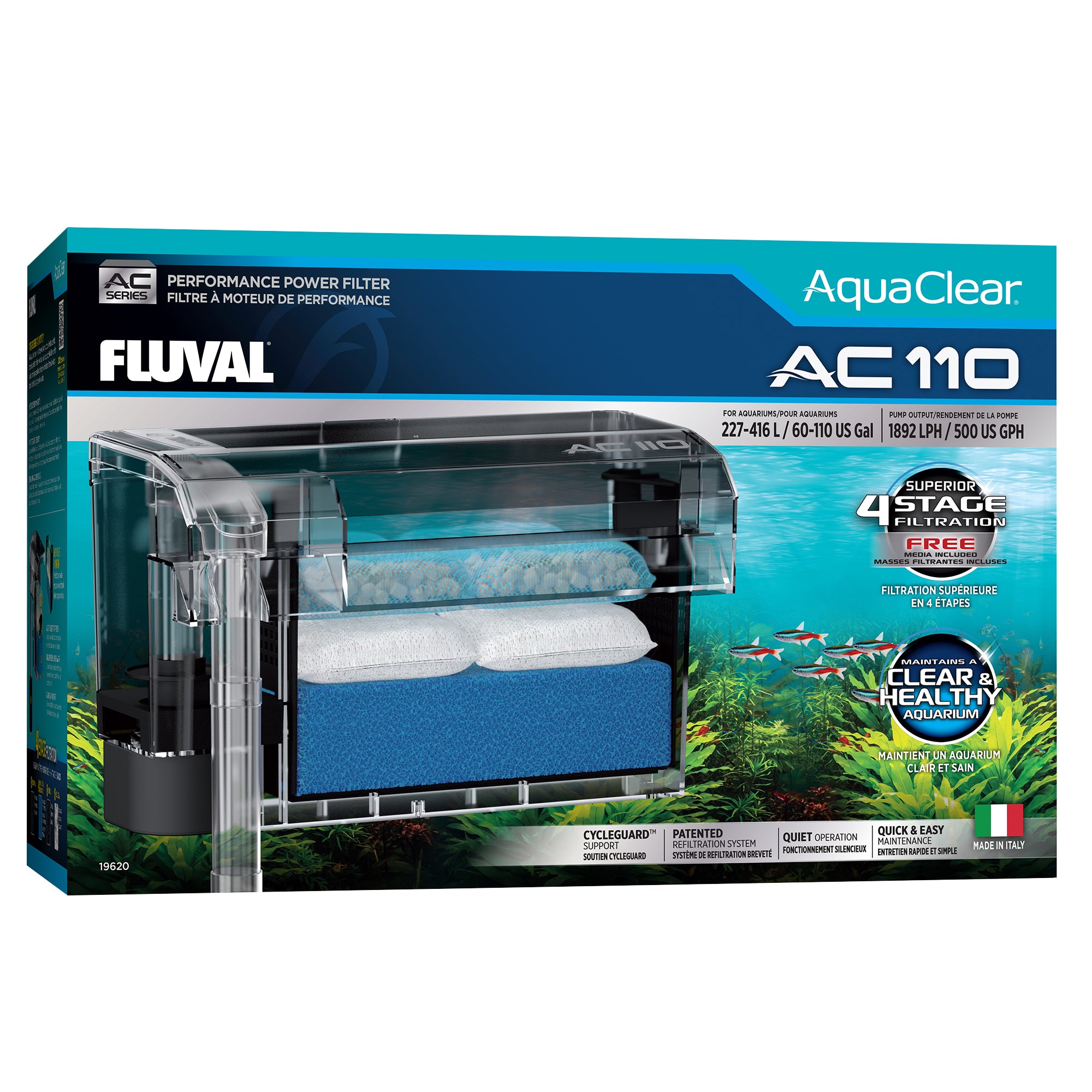 Fluval AquaClear AC110 Power Filter - 60-110 US Gal