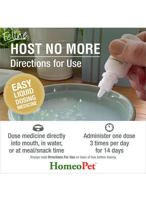 HomeoPet Feline Host No More - 15ml - The Pet Source