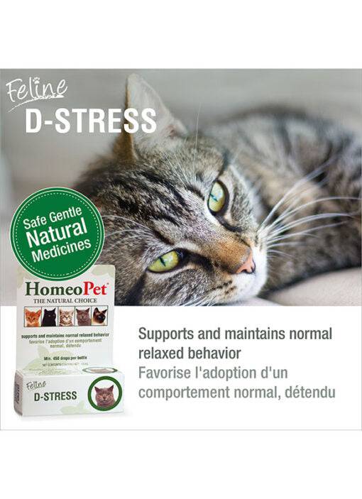 HomeoPet Feline D-Stress - 15ml - The Pet Source
