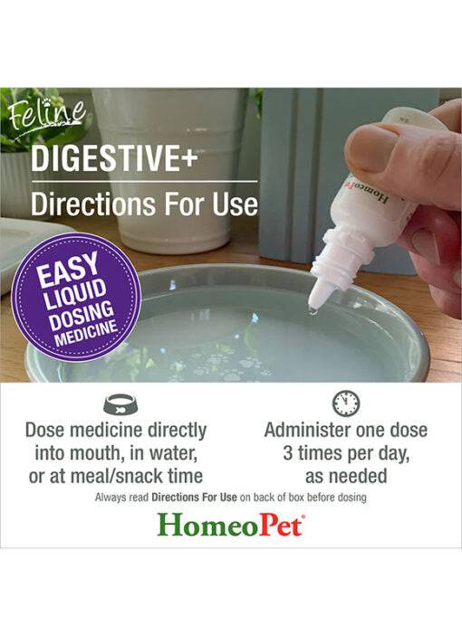 HomeoPet Feline Digestive+ - 15ml - The Pet Source