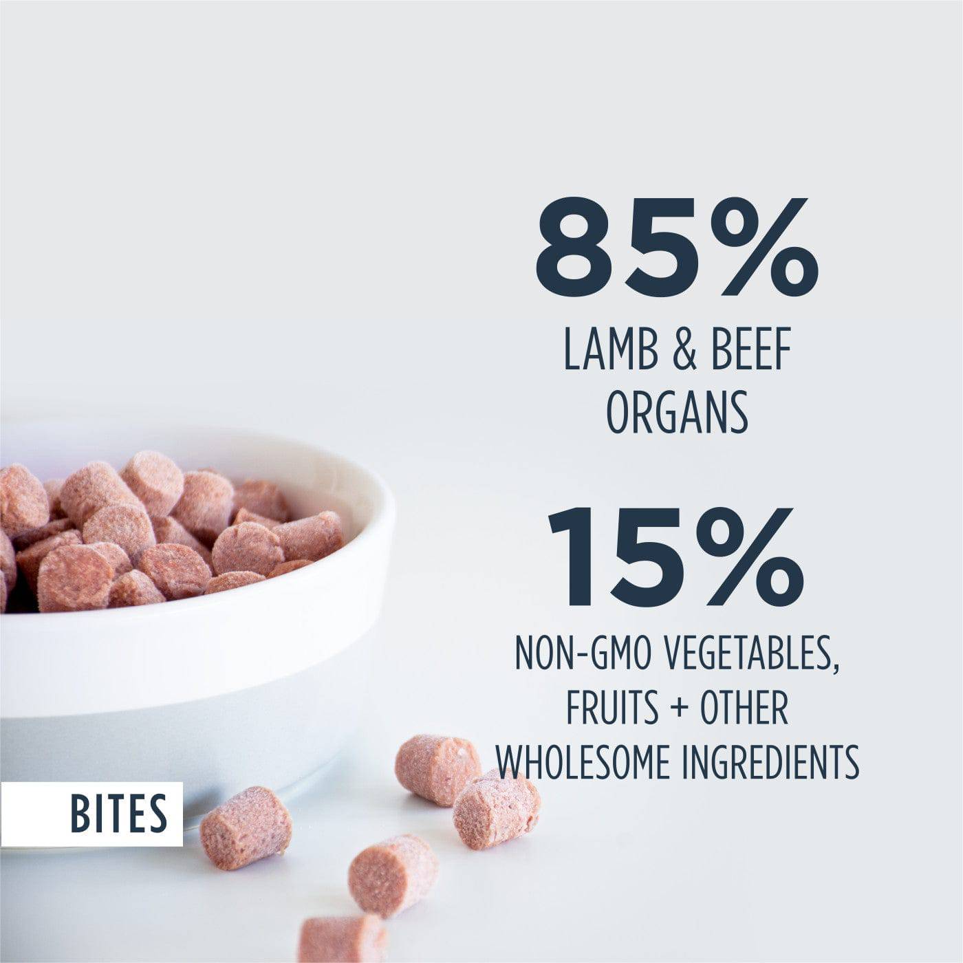 Instinct Raw Frozen Bites Adult Dog Food Grass-Fed Lamb - 2.7lb - The Pet Source