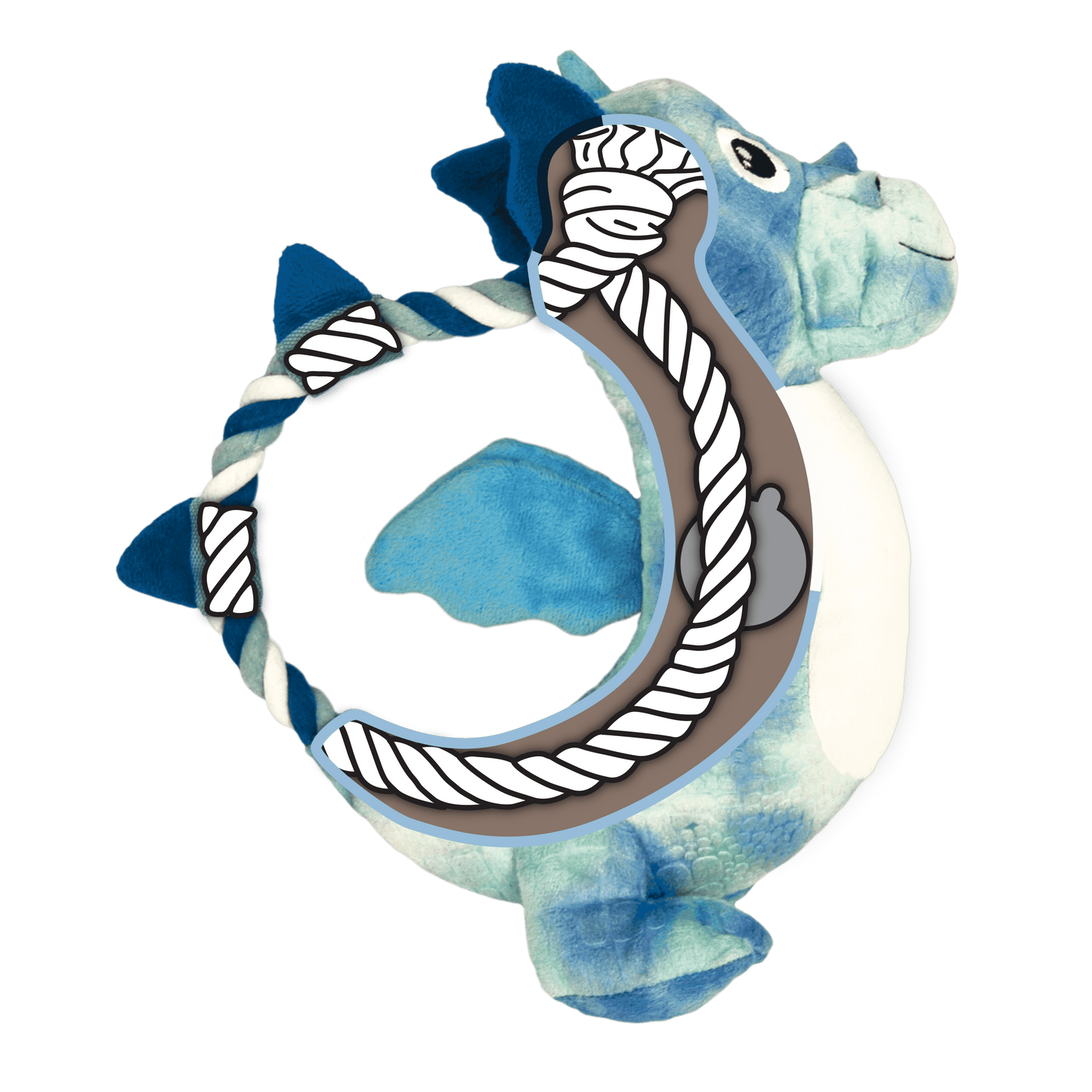 Kong Dragon Knots - Assorted Colors - Medium/Large - The Pet Source