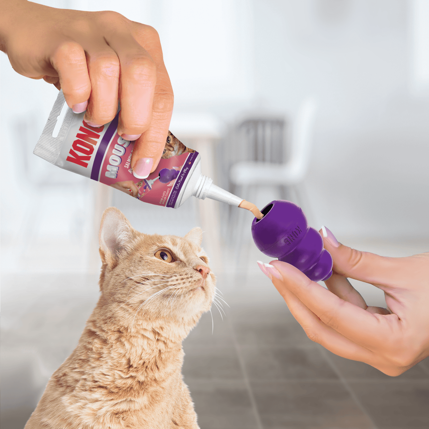 Kong Mousse Salmon Cat Treat 2.5 oz - The Pet Source