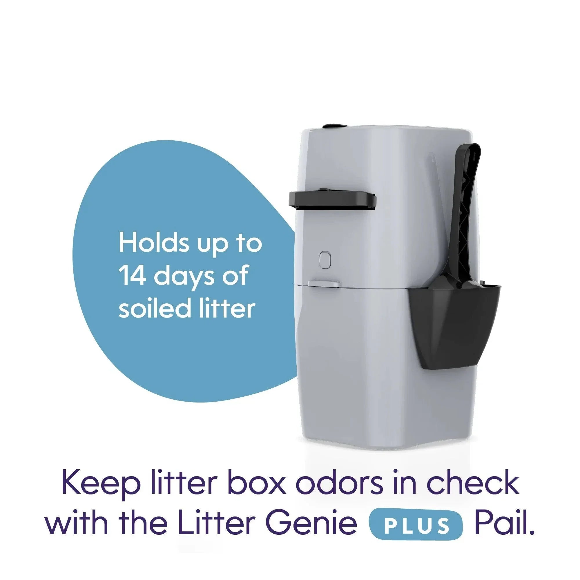 Litter Genie Plus Cat Litter Pail Disposal System - Silver - The Pet Source