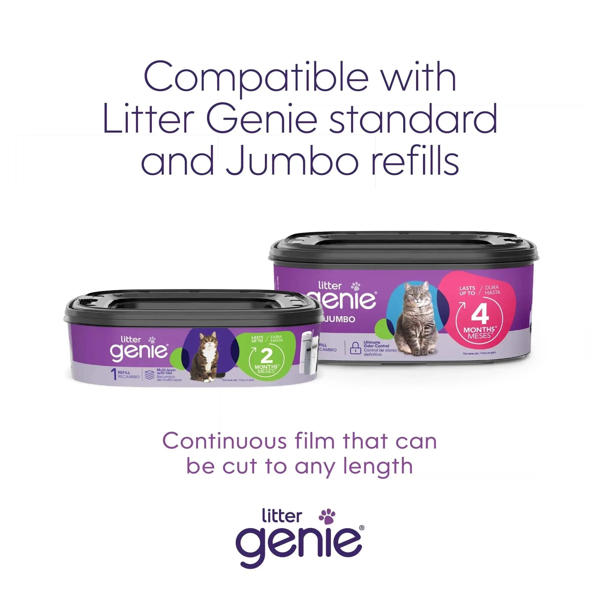 Litter Genie Plus Cat Litter Pail Disposal System - Silver - The Pet Source