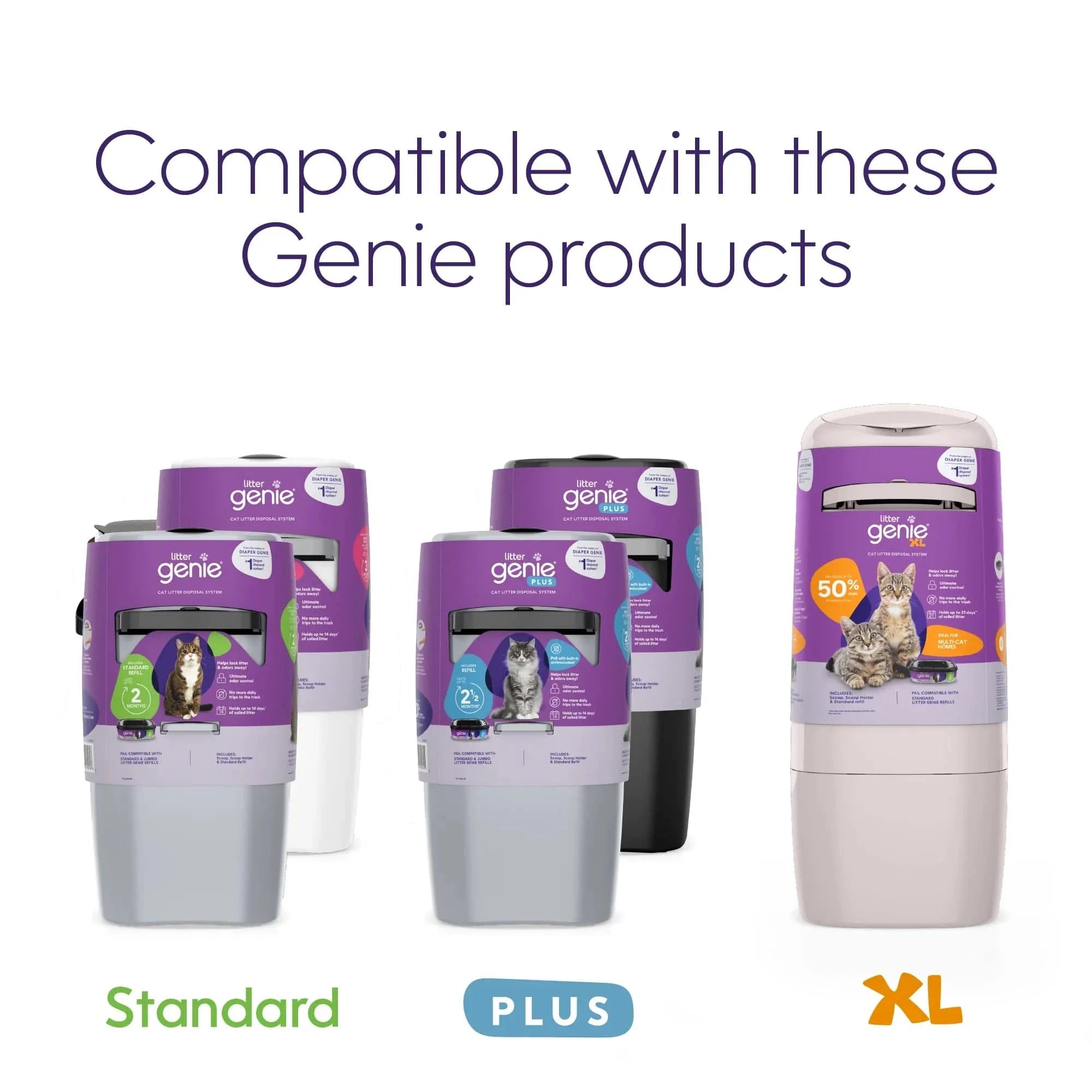 Litter Genie Plus Cat Litter Pail Disposal System Refill Standard - 1 pack - The Pet Source