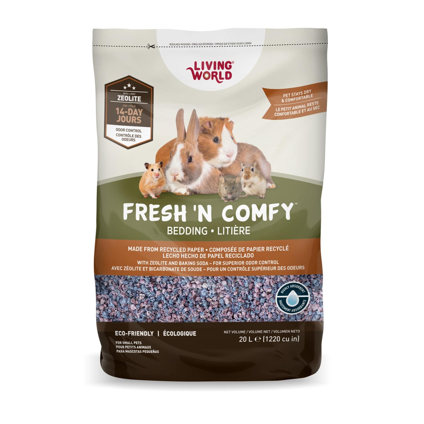 Living World Fresh 'N Comfy Bedding Confetti - 20 L - 1220 cu in - The Pet Source