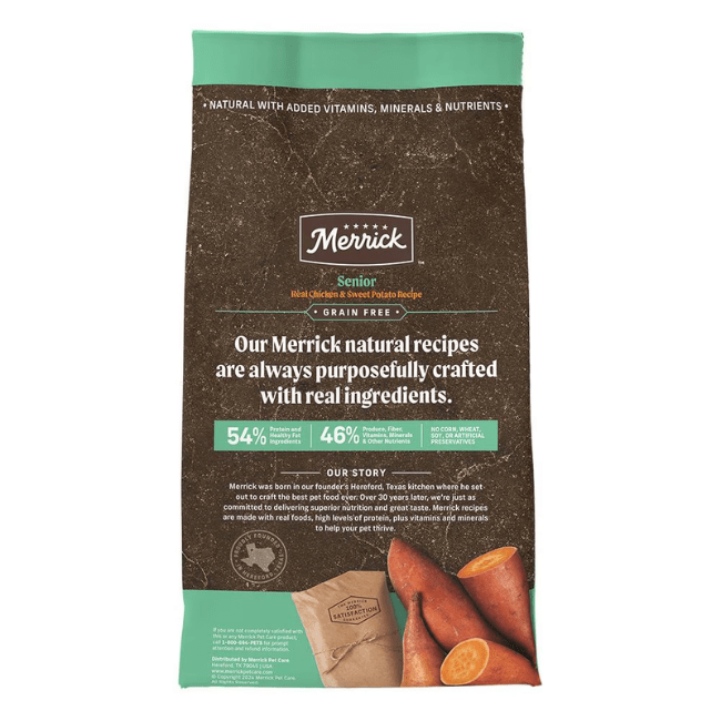 Merrick Real Chicken and Sweet Potato Senior Dry Dog Food - The Pet Source