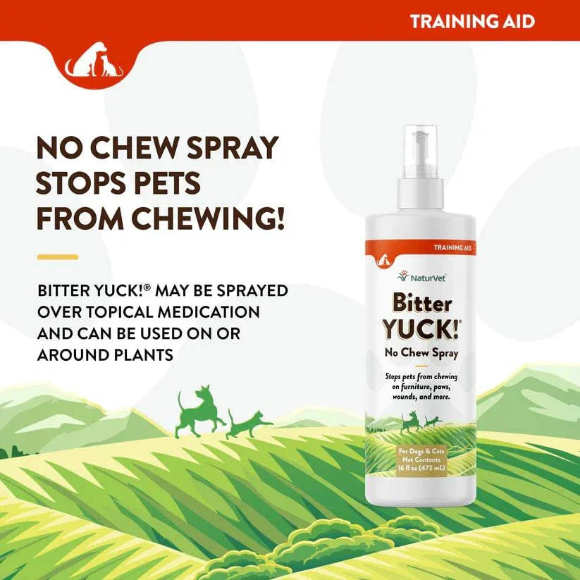 NaturVet Bitter Yuck No Chew Spray - 16oz - The Pet Source
