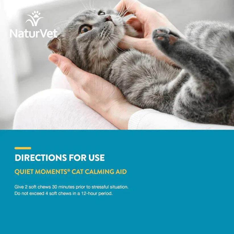 NaturVet Quiet Moments Cat Soft Chews - 60ct - The Pet Source