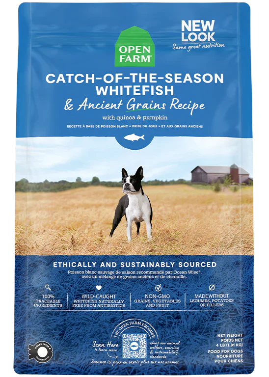 Open Farm Catch-of-the-Season Whitefish & Ancient Grains Dry Dog Food - 4lb