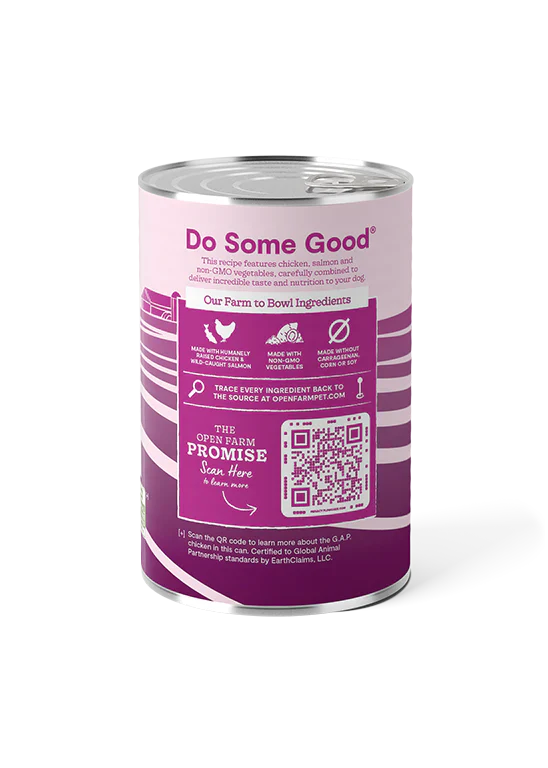 Open Farm Chicken & Salmon Pâté Wet Dog Food - 12.5oz