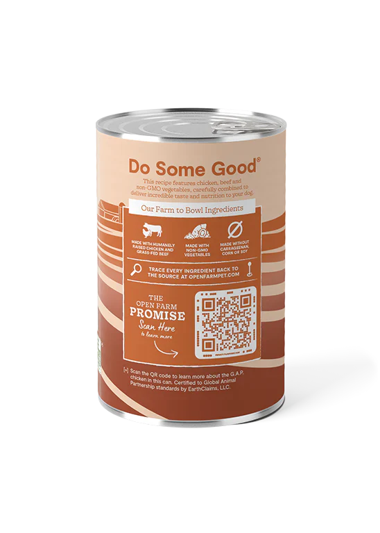 Open Farm Chicken & Grass Fed Beef Pâté Wet Dog Food - 12.5oz