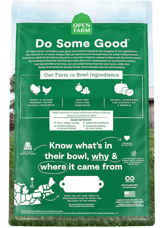 Open Farm Homestead Turkey & Chicken Dry Cat Food - 8lb