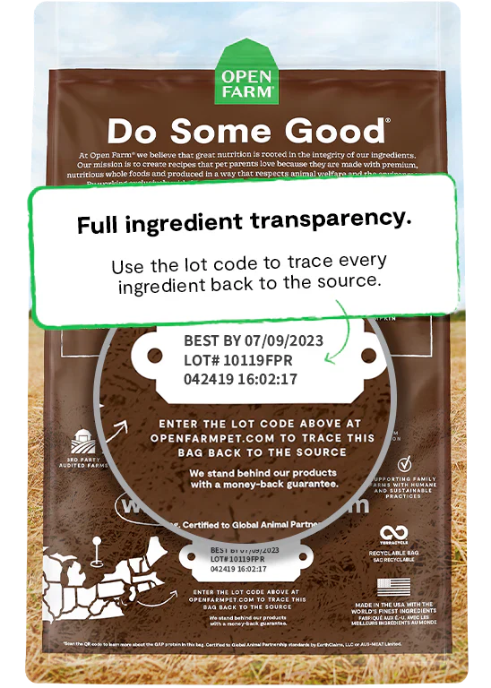 Open Farm Pasture Raised Lamb Grain Free Dry Dog Food - 4lb