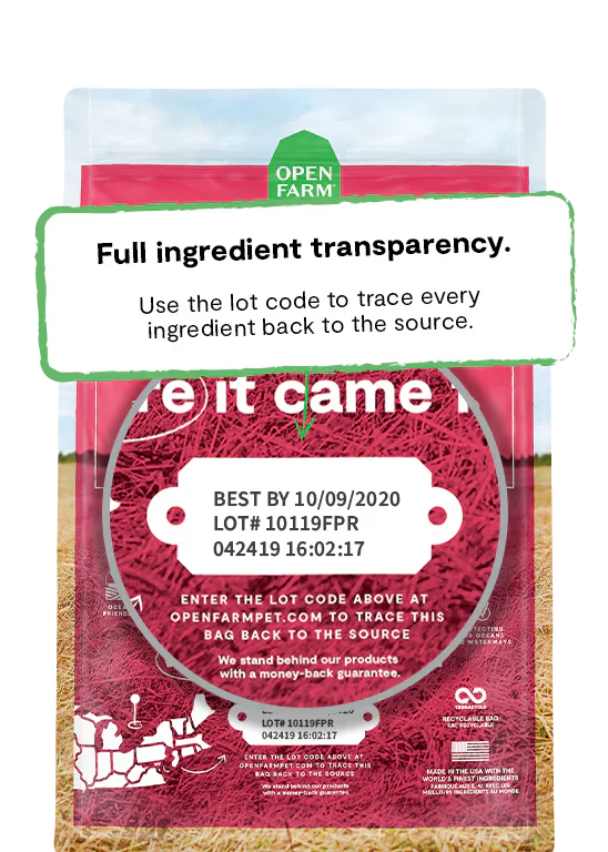 Open Farm Wild Caught Salmon & Ancient Grains Dry Dog Food - 4lb