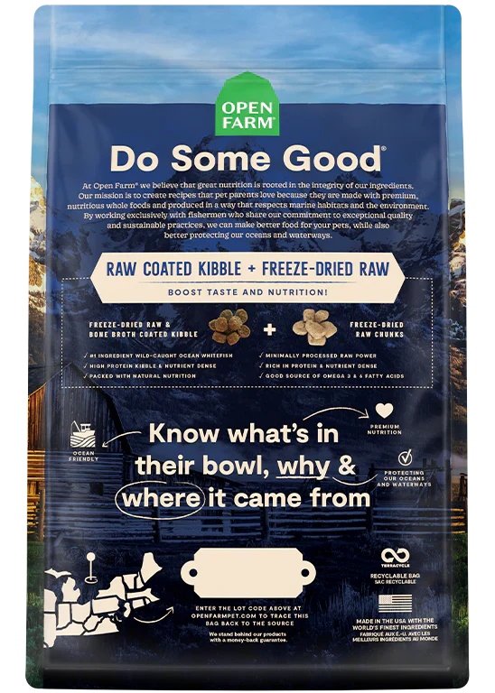 Open Farm Wild Ocean Ancient Grains RawMix Dry Dog Food - 20lb