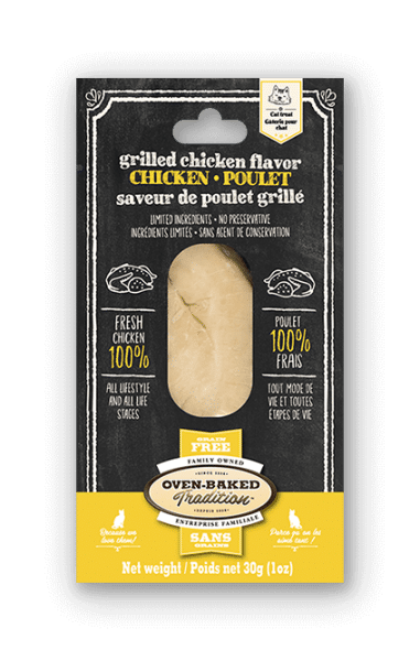 Oven Baked Tradition Chicken And Grilled Chicken Flavour Fillet Treats Cat - 30g - The Pet Source