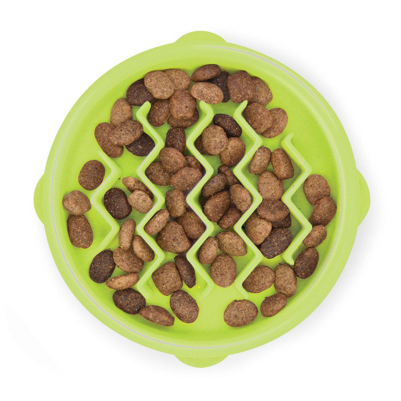 Petstages Kitty Slow Feeder Cat Bowl Green - The Pet Source