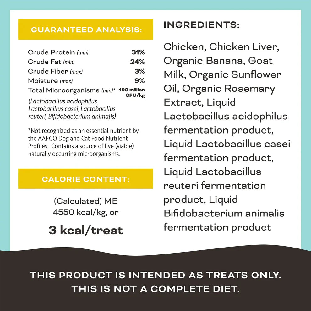 Primal Freeze Dried Raw Dog Treats Peelin’ Fantastic Chicken, Banana & Goat Milk - 2oz