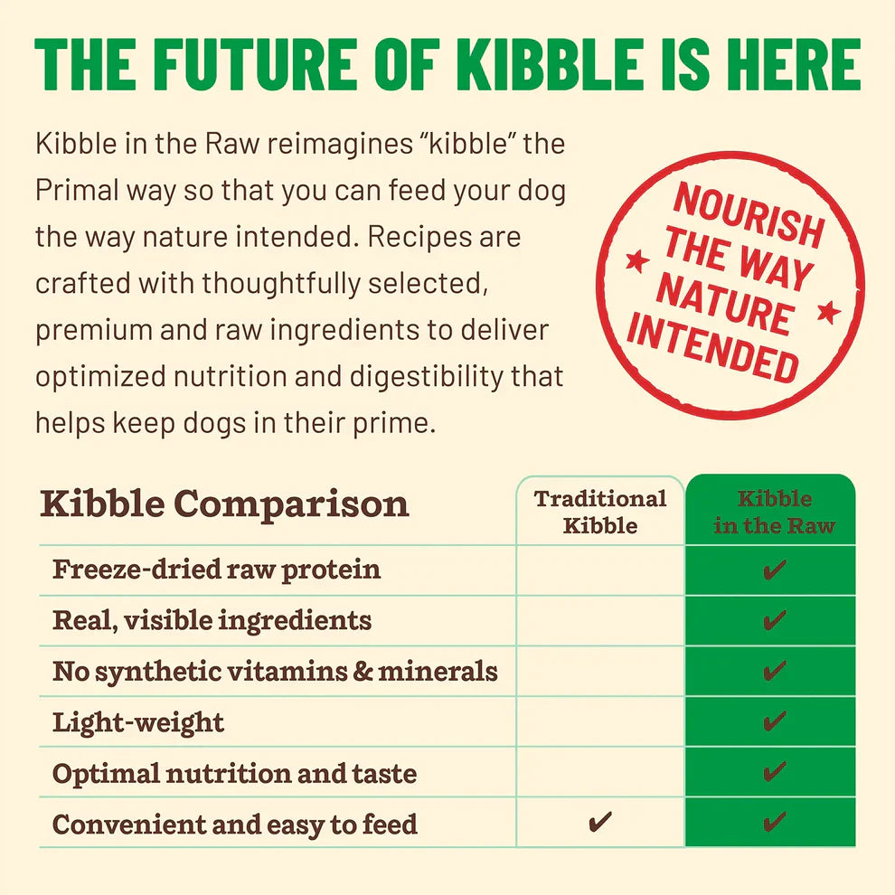 Primal Kibble in the Raw Dog Food Small Breed Chicken Recipe - 1.5lb