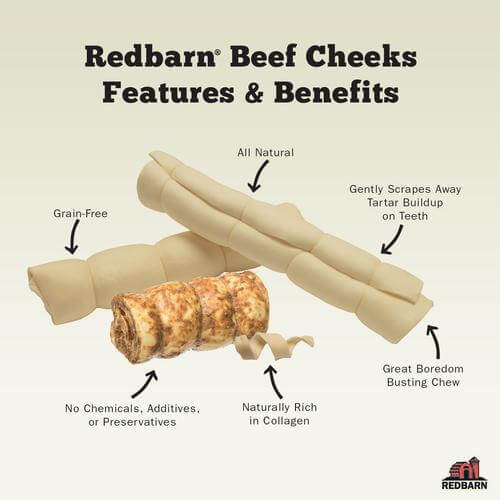 Redbarn Dog Chew Glazed Beef Cheek Rolls - Chicken and Carrot Flavor - Small/Medium - 1pc
