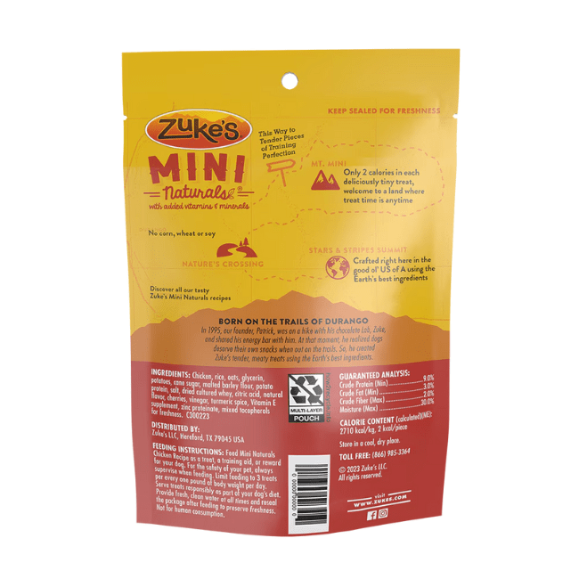 Zuke’s Mini Naturals Chicken Recipe Dog Treats - 1 lb - The Pet Source