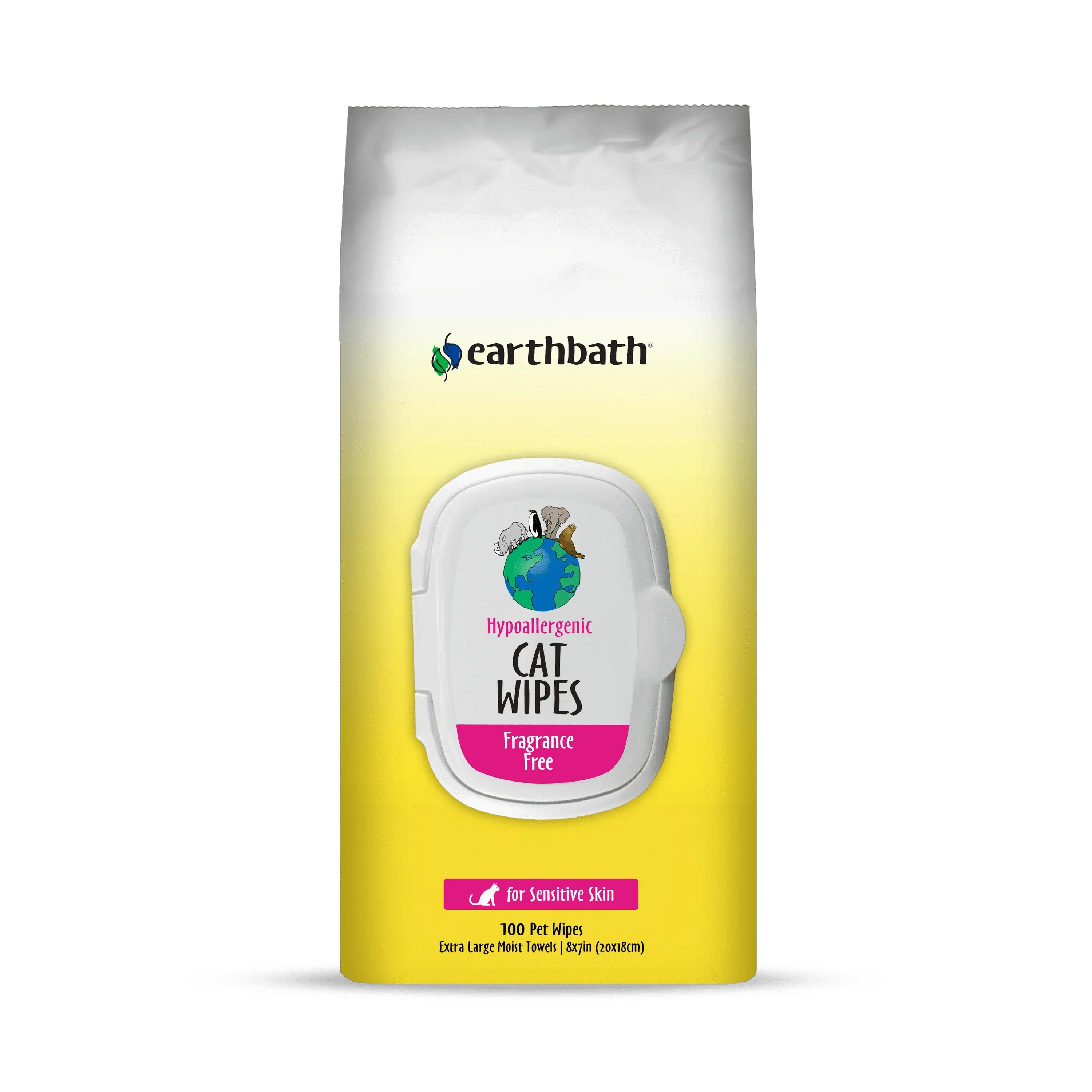 earthbath Hypoallergenic Cat Wipes - 100ct - The Pet Source