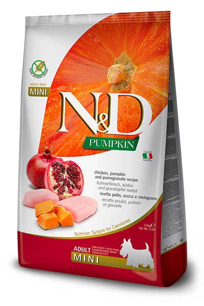 Farmina N&D Pumpkin Grain Free Chicken and Pomegranate Adult Mini Dog Food - 5.5lb