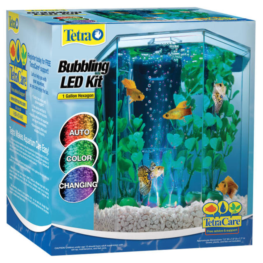 Tetra 1 Gallon Hexagon ColorFusion Starter Kit