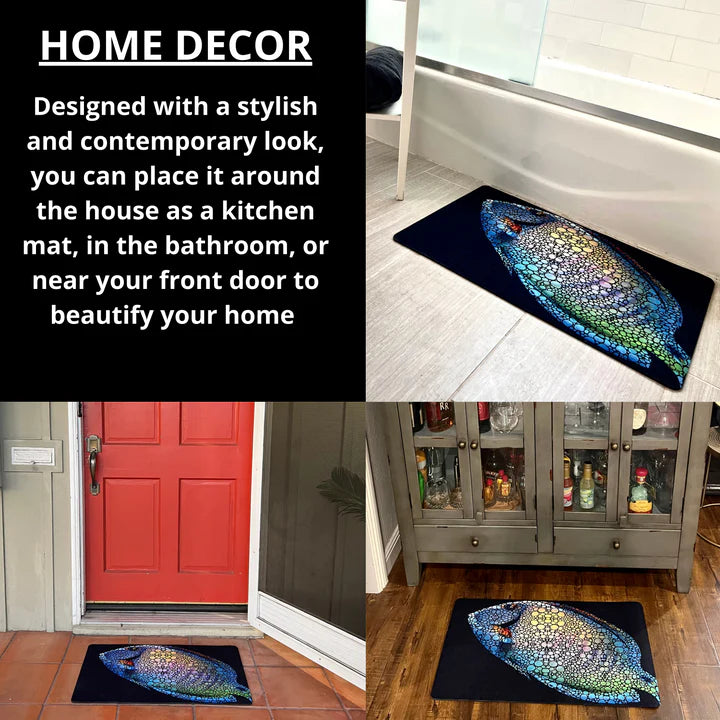 Flipper Aquarium Mat with Tang Artwork