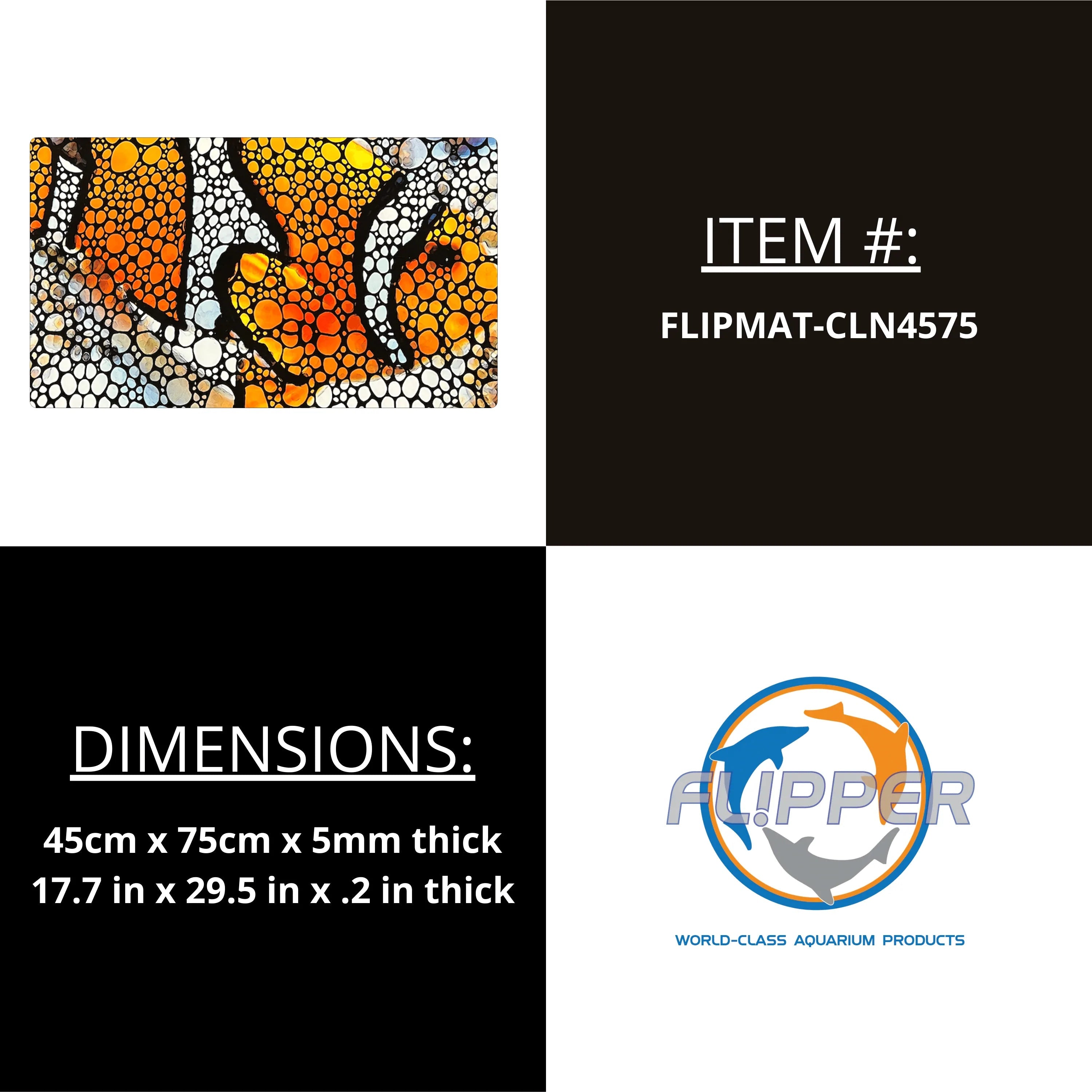 Flipper Aquarium Mat with Tang Artwork