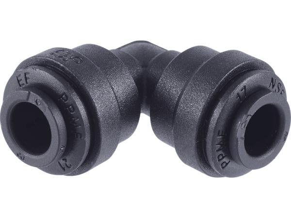 John Guest Reverse Osmosis RO Fitting - PP0308E Black Elbow 1/4 Inch