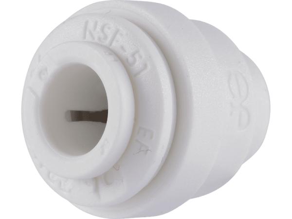 John Guest Reverse Osmosis RO Fitting - PP4608W White End Cap 1/4 Inch