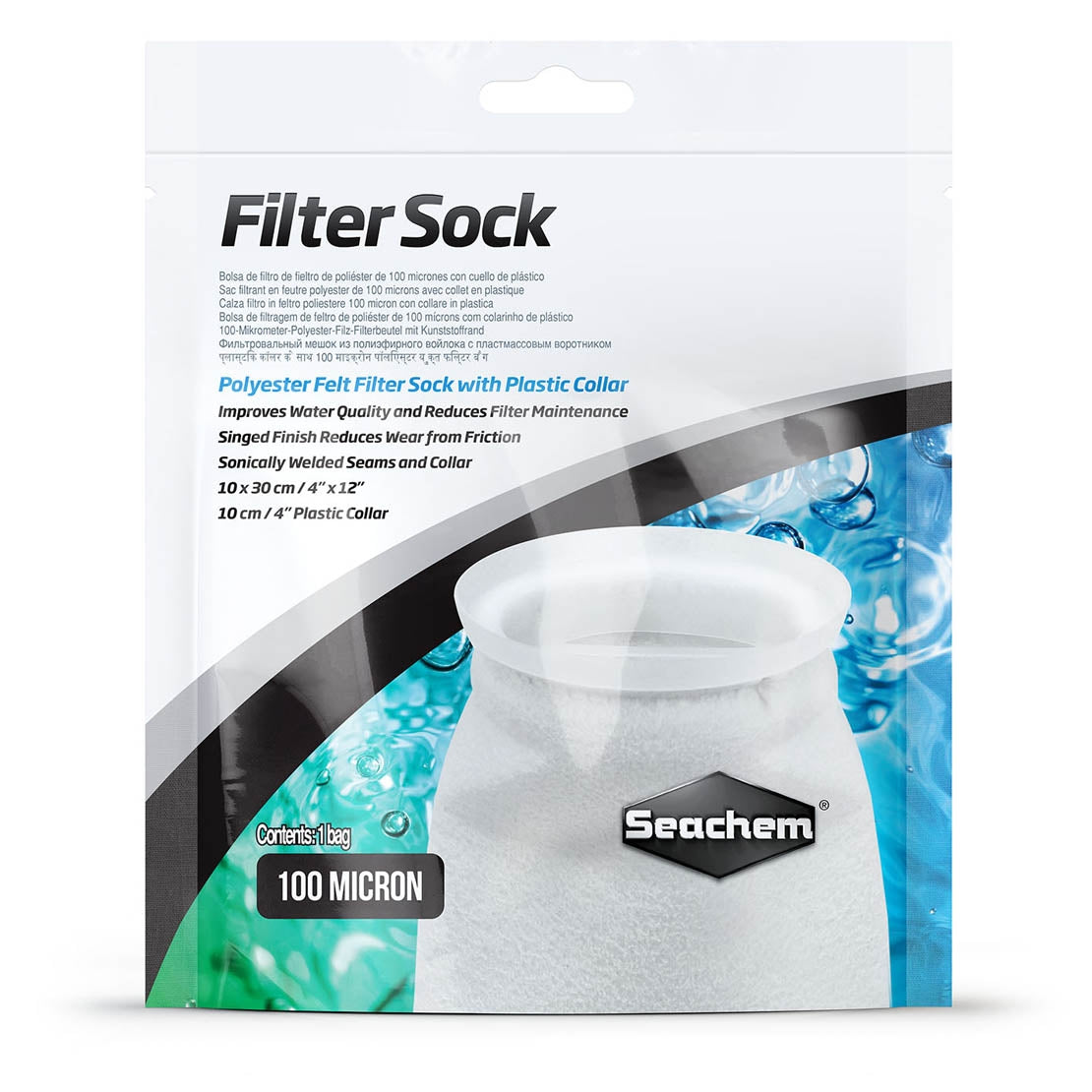 Seachem 100 Micron Polyster Felt Filter Sock - Large