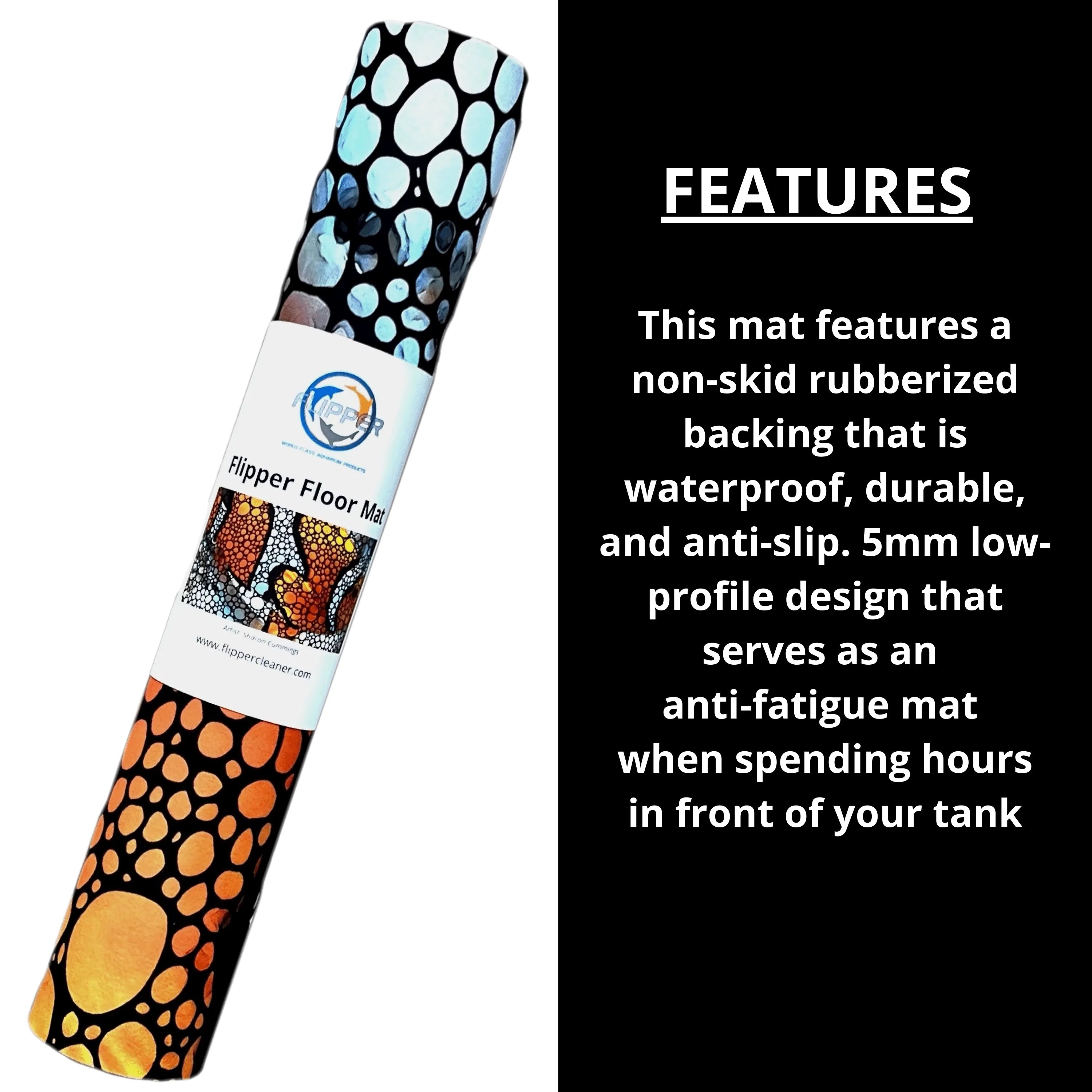 Flipper Aquarium Mat with Tang Artwork