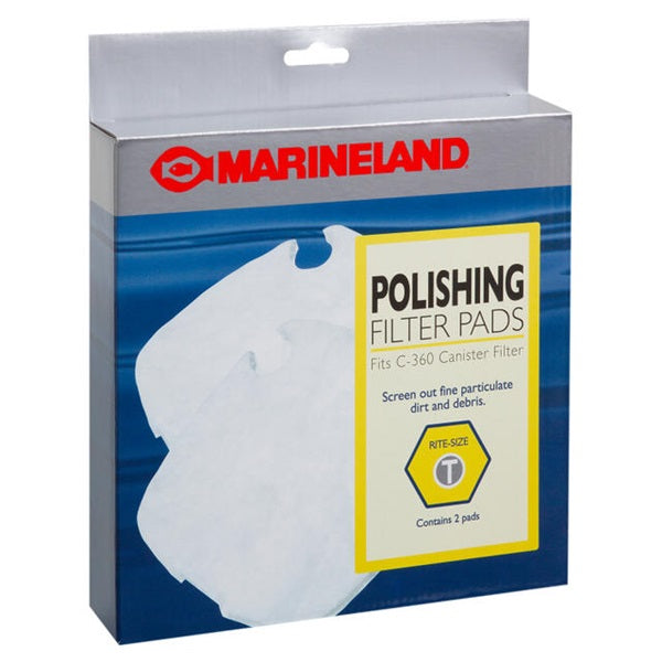 Marineland Polishing Filter Pads for Canister Filters Rite-Size T - 2 pk