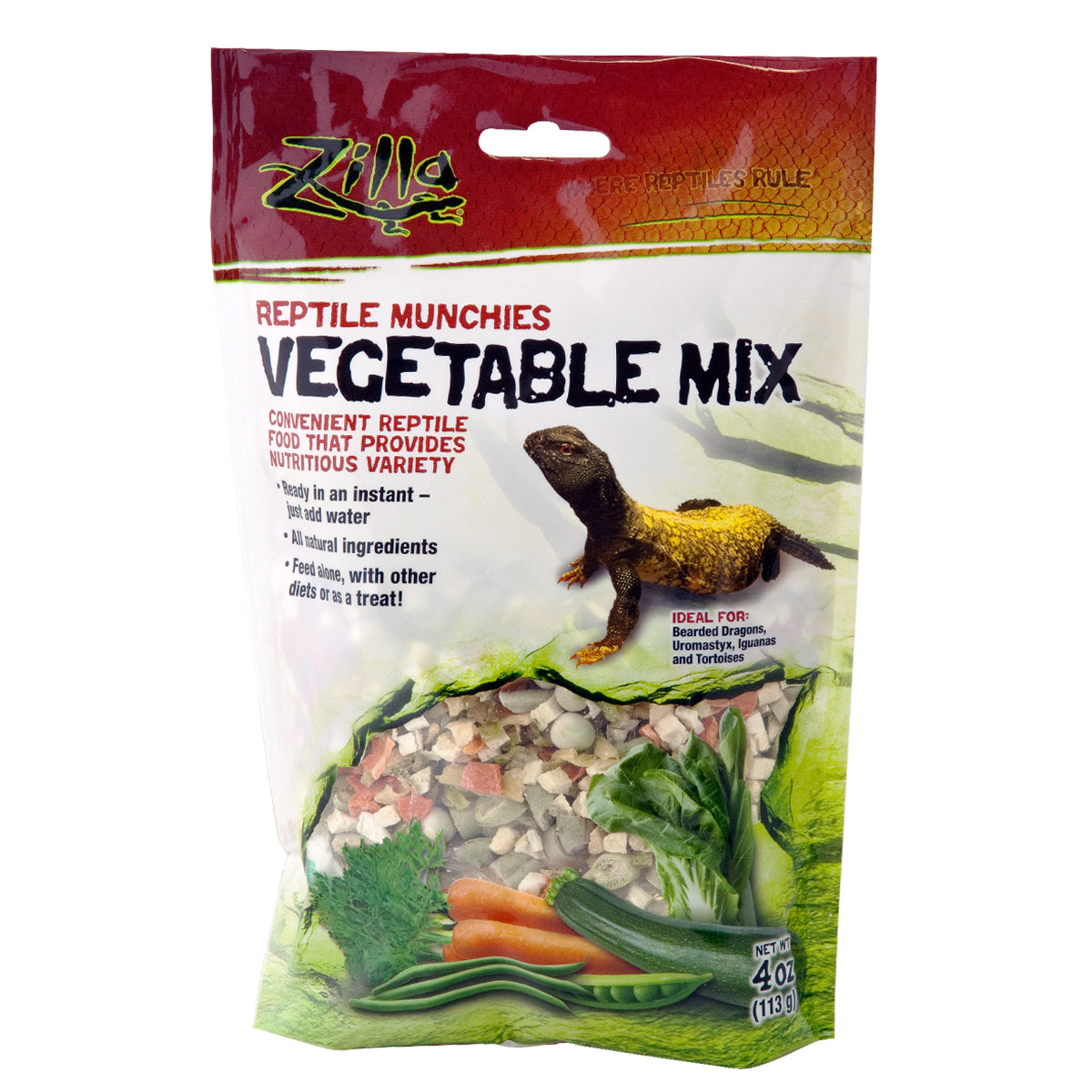 Zilla Reptile Munchies Vegetable Mix 4 oz